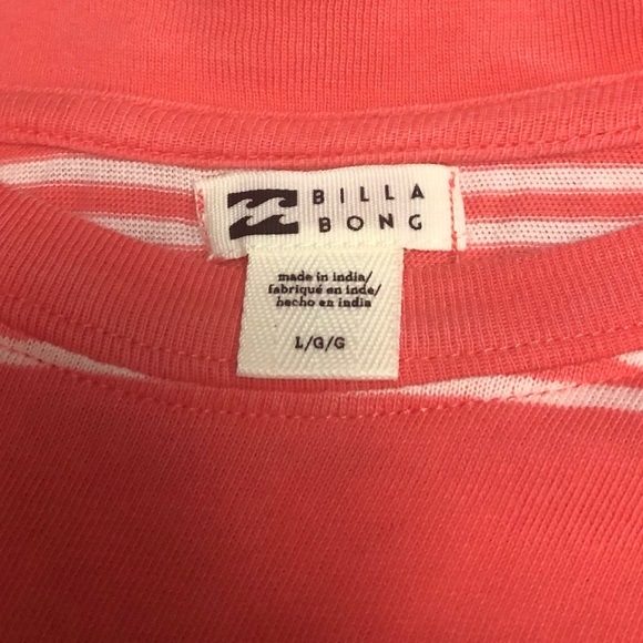 Billa Bong Oversized Pink with White Stripes Cropped Crewneck Tee - Picture 6 of 6